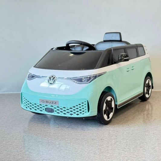 Officially Licensed Volkswagen ID Buzz Green 12v Kids Electric Ride On with Parent Remote