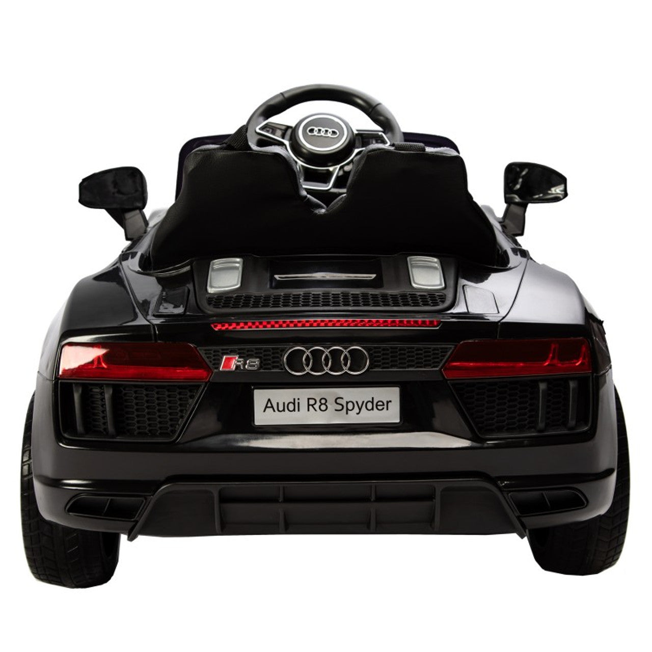 Licensed Audi R8 Spyder 12V Electric Ride On Car Black with 2.4GHz remote