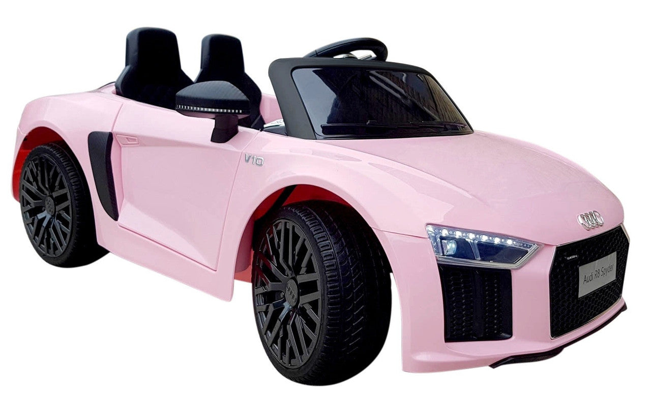 Licensed Audi R8 Spyder 12V Electric Ride On Car Pink with 2.4GHz remote