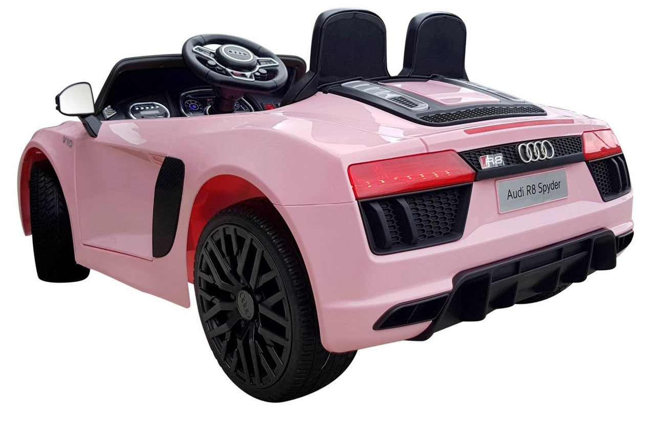 Licensed Audi R8 Spyder 12V Electric Ride On Car Pink with 2.4GHz remote