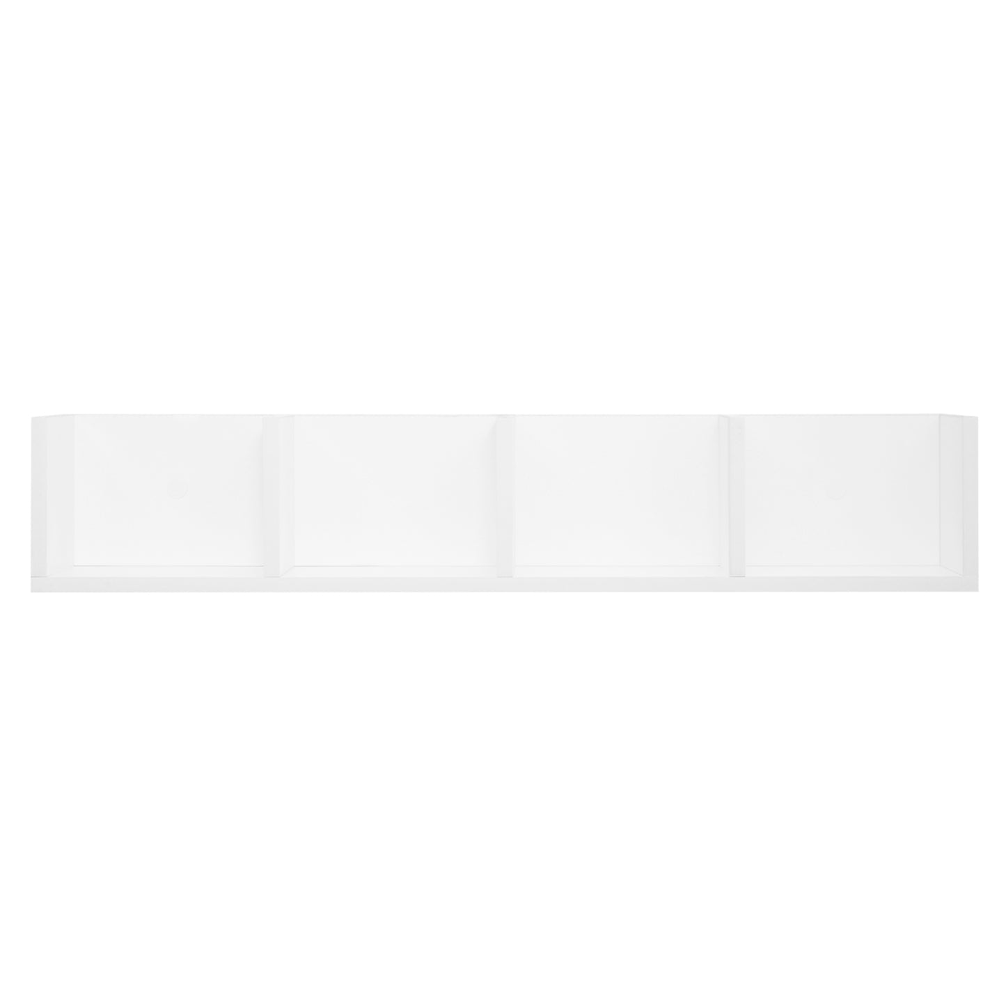 HOMCOM Wall Mount 84 CD / 56 DVD/Blu-ray/ Media Storage Rack 4 Cubes Wooden Shelf Organizer Unit Bookcase Display (White)