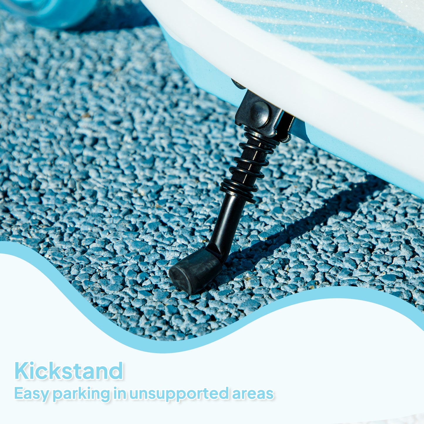 AIYAPLAY Electric Scooter for Kids Aged 4-7 Years, with Flashing LED Lights, Rear Auxiliary Wheels, Blue