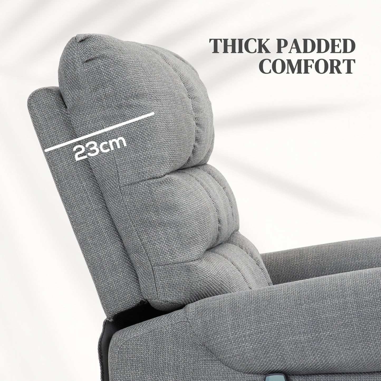 HOMCOM Rise and Recline Electric Massage Armchair - Grey