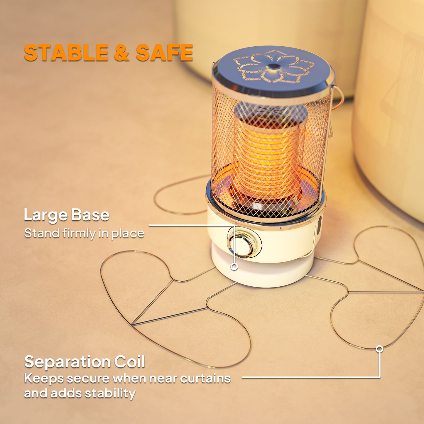 Outsunny 2000W Patio Electric Heater with 10-20 Coverage, Separation Coil, Freestanding Outdoor Infrared Heater with Tip-Over Protection, Overheat Protection, Handle for Indoor and Outdoor Use, White