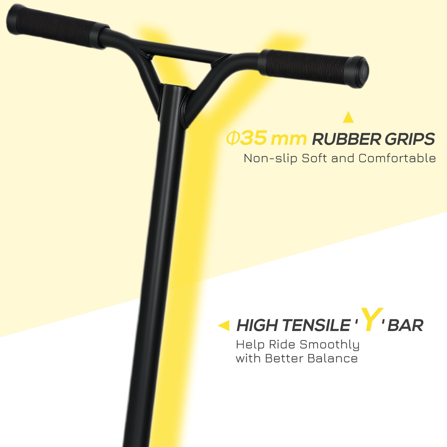 HOMCOM Stunt Scooter, 360° Entry Level Tricks Scooter w/ Lightweight Aluminium Deck and ABEC 7 Bearing, For Age 14+ Beginners, Purple