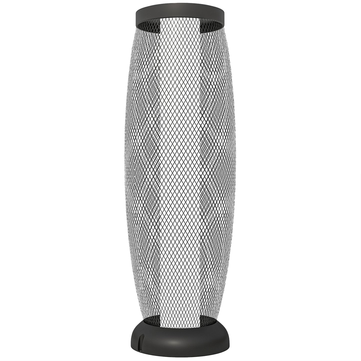 Outsunny Garden Solar Lamp, 71.5 cm Tall Metal Floor Lamp, Auto On/Off LED Solar Garden Light with Metal Wire Shade, IP44 for Outdoor, Porch, Pathway, Terrace, Black