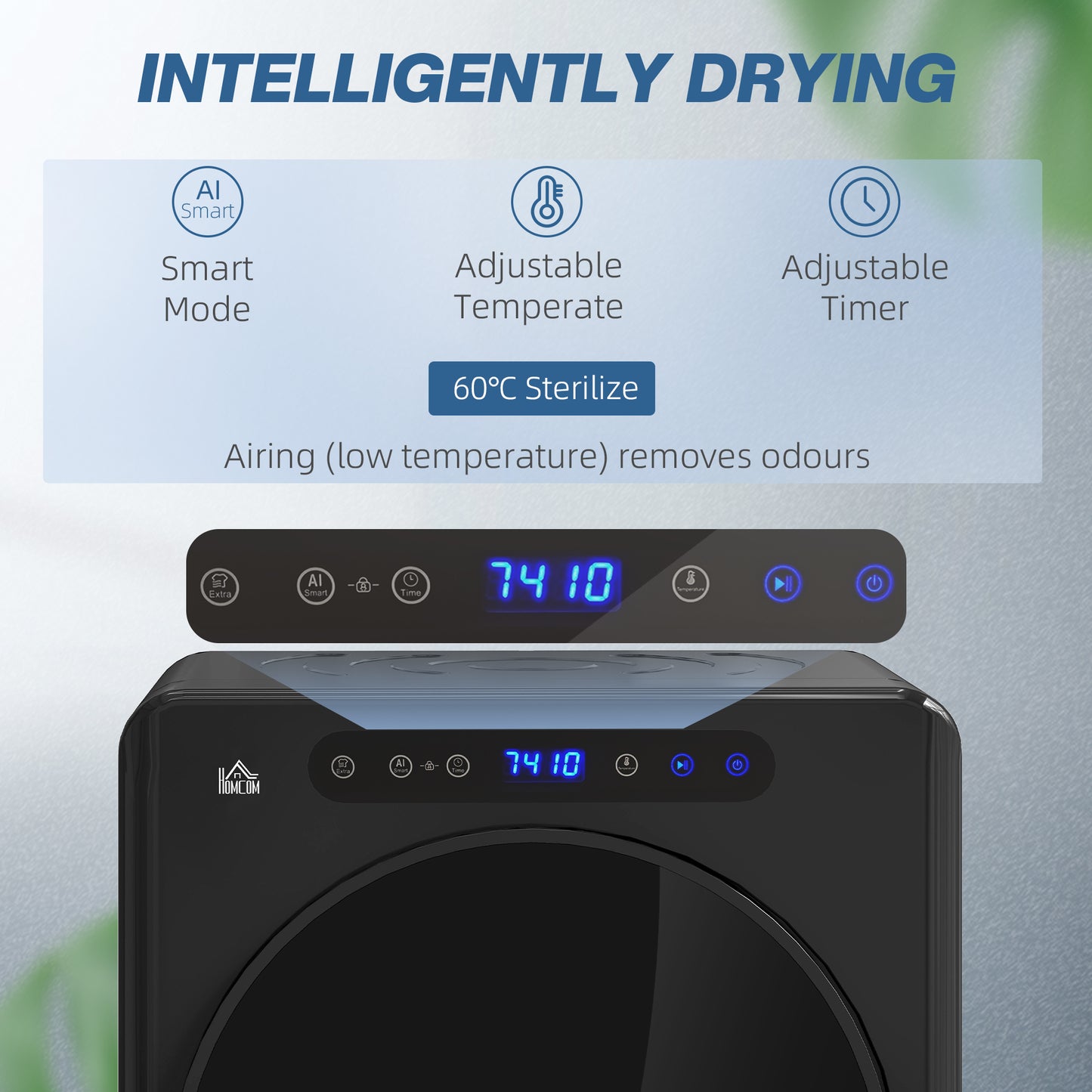 HOMCOM 4kg Compact 40-60  Tumble Dryer - Black