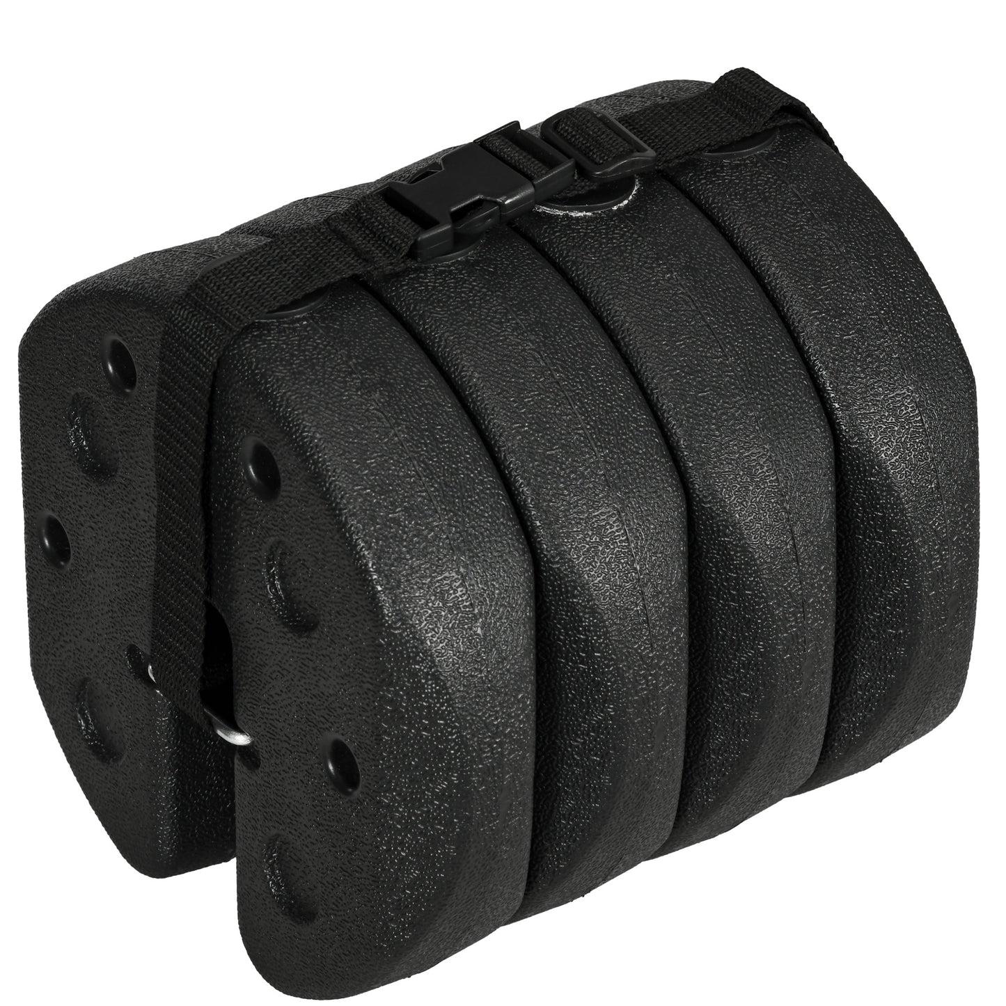 Outsunny Total 12KG Gazebo Weights Set of 4, Weights for Gazebo Legs with Reinforce Pins and Carry Belt, for Canopies Tents