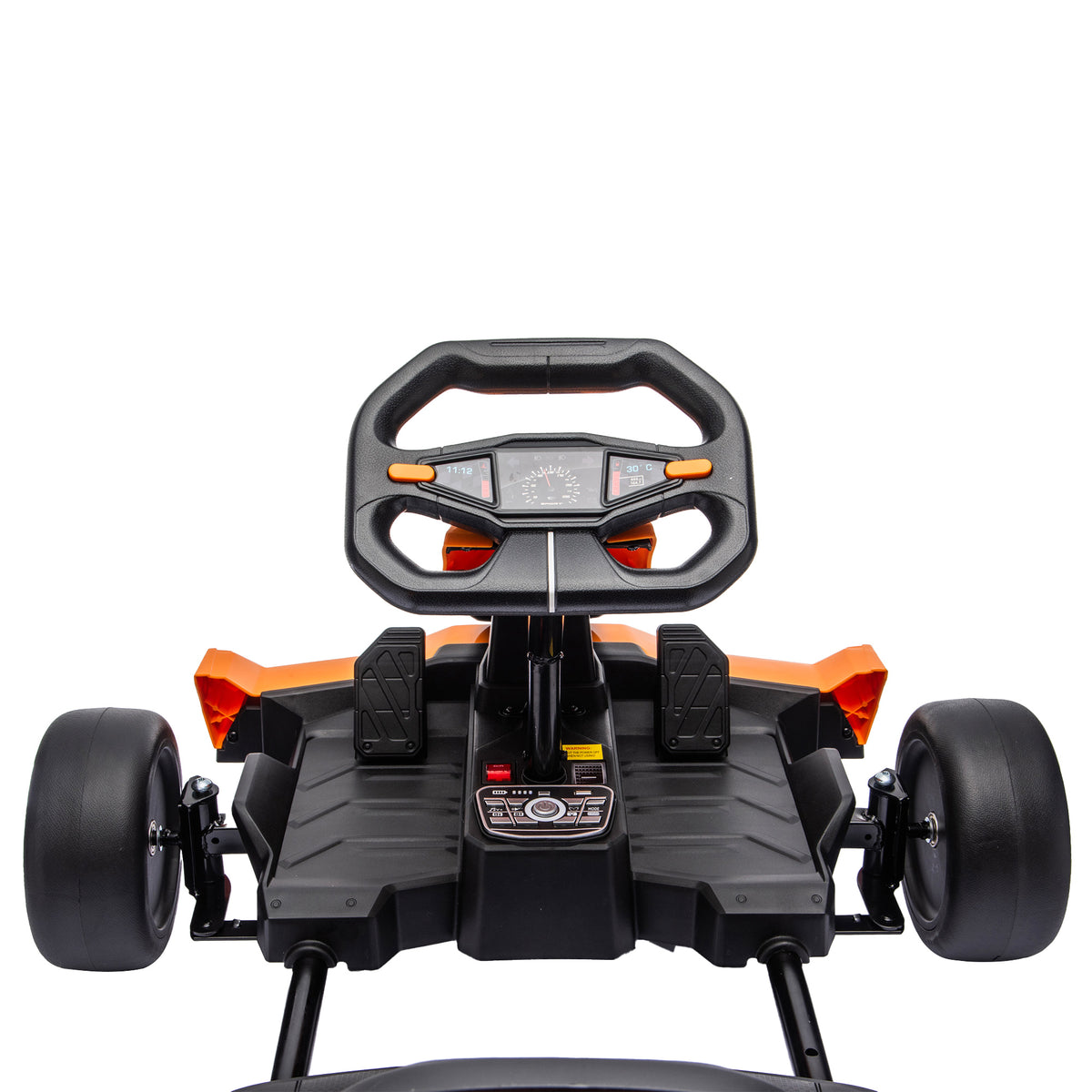 AIYAPLAY 24V Electric Go Kart for Kids 6-12 Years with Drift Mode, Adjustable Seat, 3 Speed, Slow Start, Orange