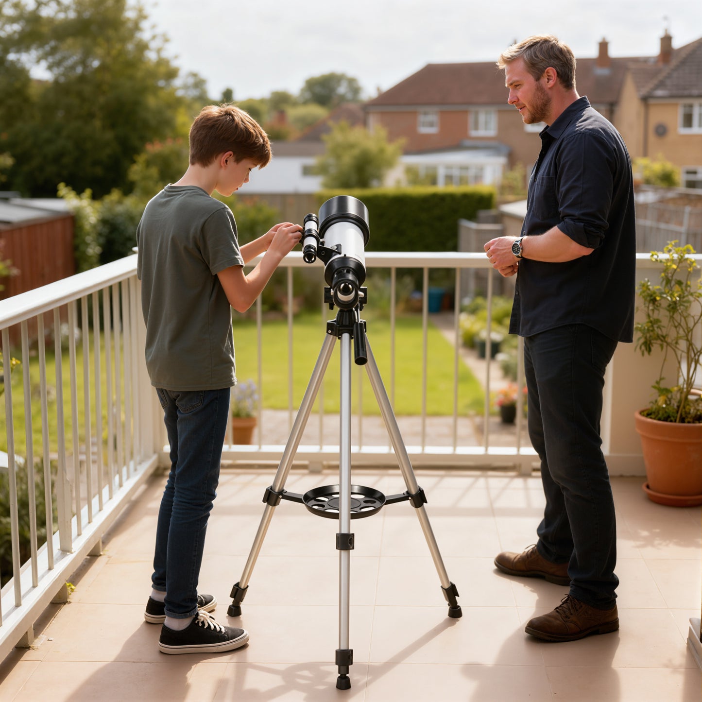 Outsunny Astronomy Telescope for Adults and Beginners with 70 mm Aperture, Carry Bag, White