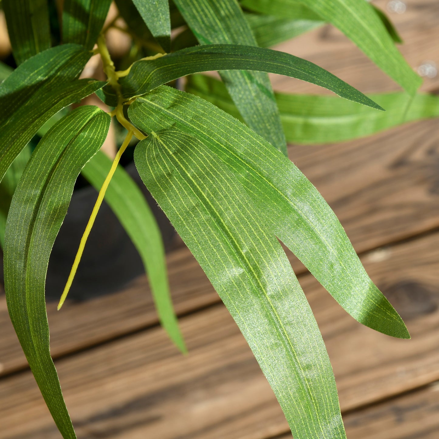 HOMCOM Artificial Plants Bamboo Tree in Pot Desk Fake Plants for Home Indoor Decor, 15x15x60cm, Green
