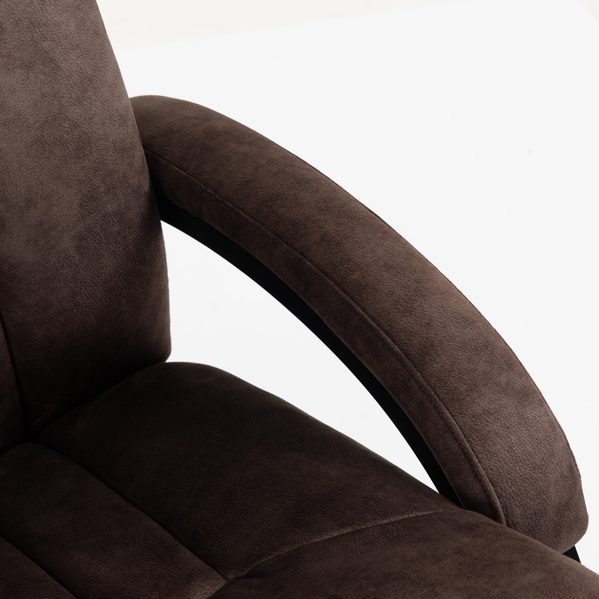 HOMCOM Swivel Recliner Chair, Velvet Recliner Armchair with Retractable Footrest, Dual-Layer Cushion, High Back, Dark Brown