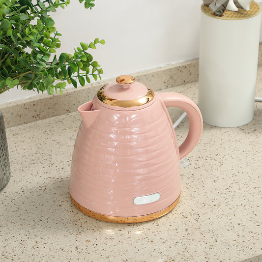 HOMCOM 3kW Rapid Boil Honeycomb Kettle - Pink