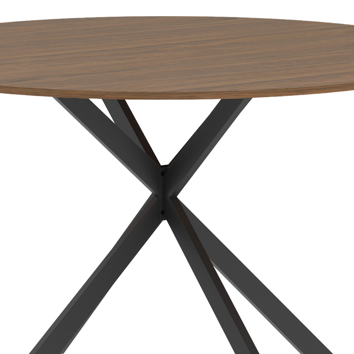 HOMCOM Dining Table for 4, 120 cm Industrial Kitchen Table with Wood Effect Tabletop and Steel Legs, Brown