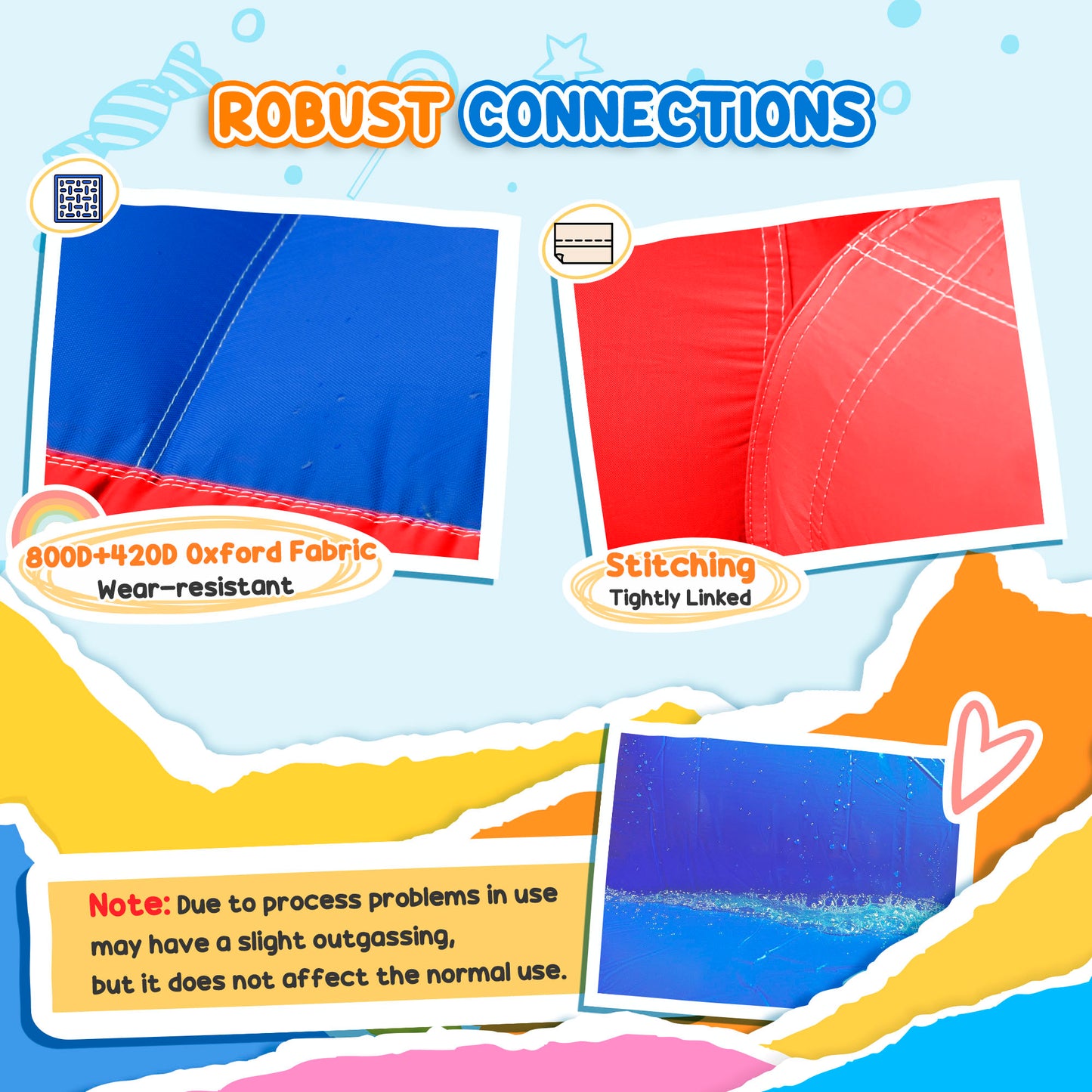 Outsunny 4-in-1 Bouncy Castle, with Slide, Trampoline, Climbing Wall, Blower, Multicoloured