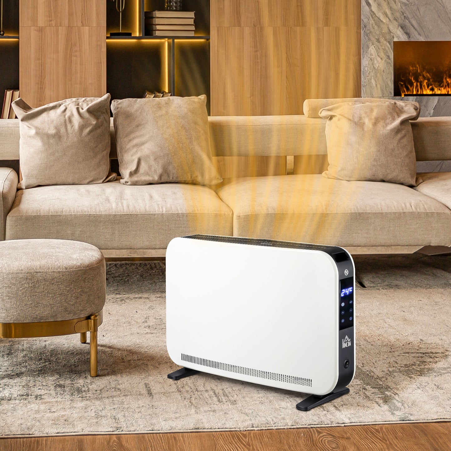 HOMCOM Three-Mode Modern Slimline Heater, 7-35℃ Temperature