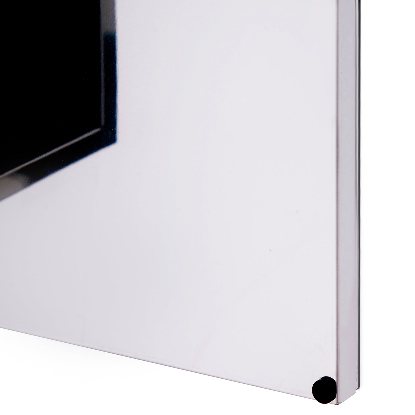HOMCOM Stainless Steel Bathroom Mirror Cabinet, Wall Mounted Bathroom Cabinet with Mirror for Small Cloakroom Compact Space, 30 x 14 x 55 cm