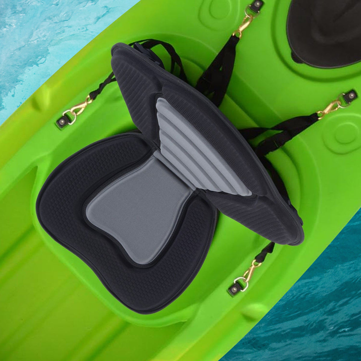 HOMCOM Paddle Board Seat, Detachable Kayak Seat with Padded High Backrest, Sit On Top Design, for Canoe Rafting Sports