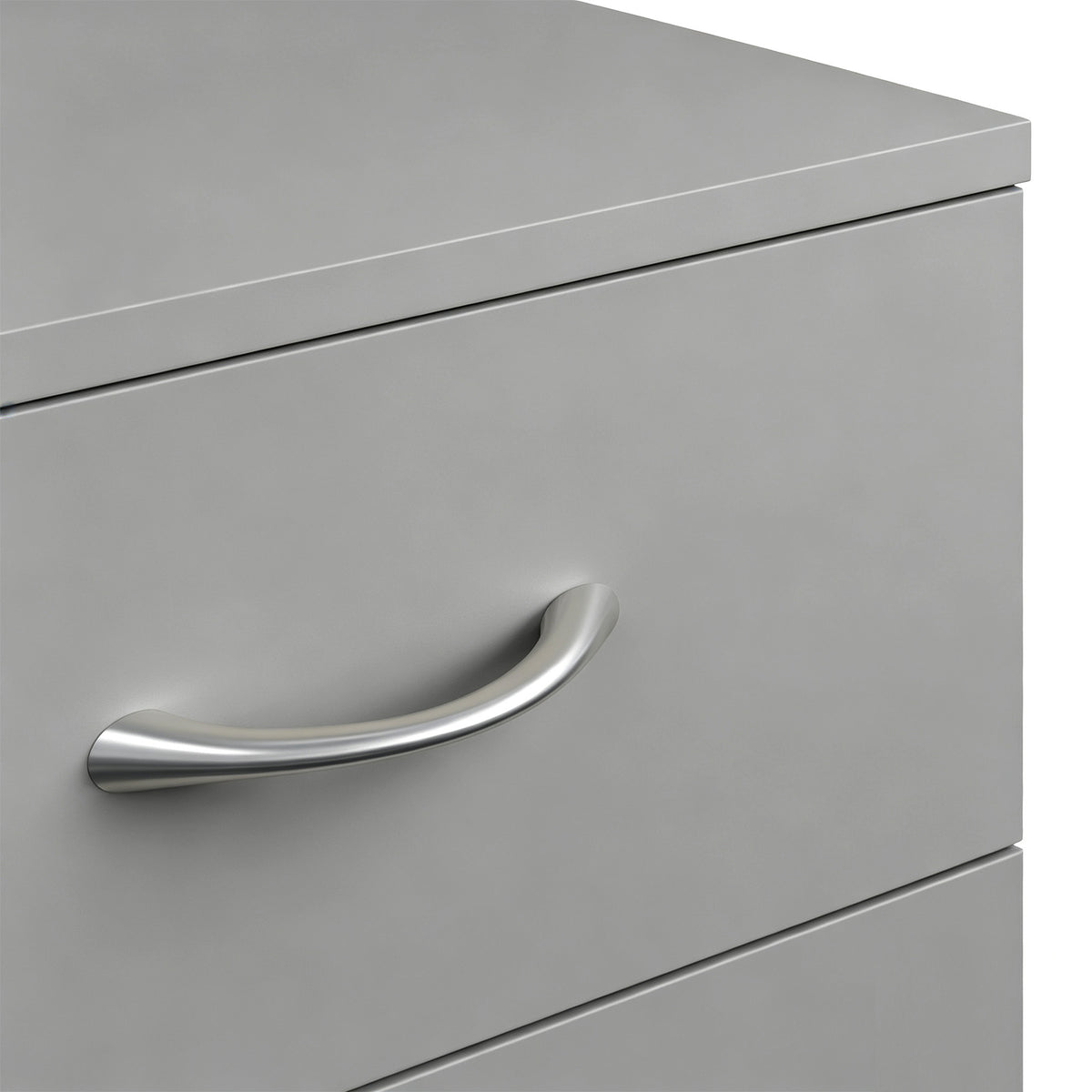 HOMCOM Three-Drawer Simple Bedside Table - Grey