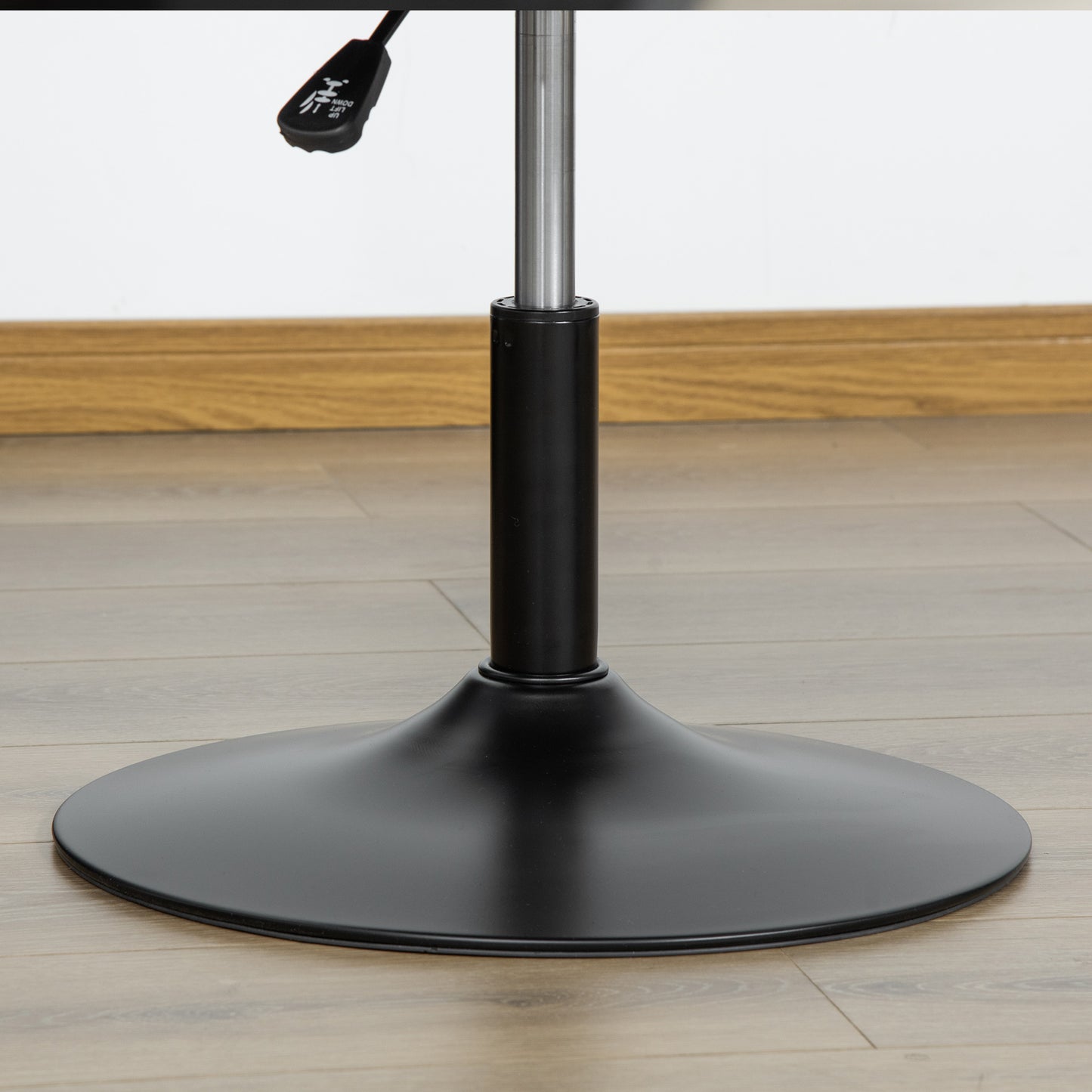 HOMCOM Dressing Table Chair, 360° Swivel Velvet-feel Upholstered Vanity Chair with Tub Seat, Back, Adjustable Height for Bedroom Makeup, Grey