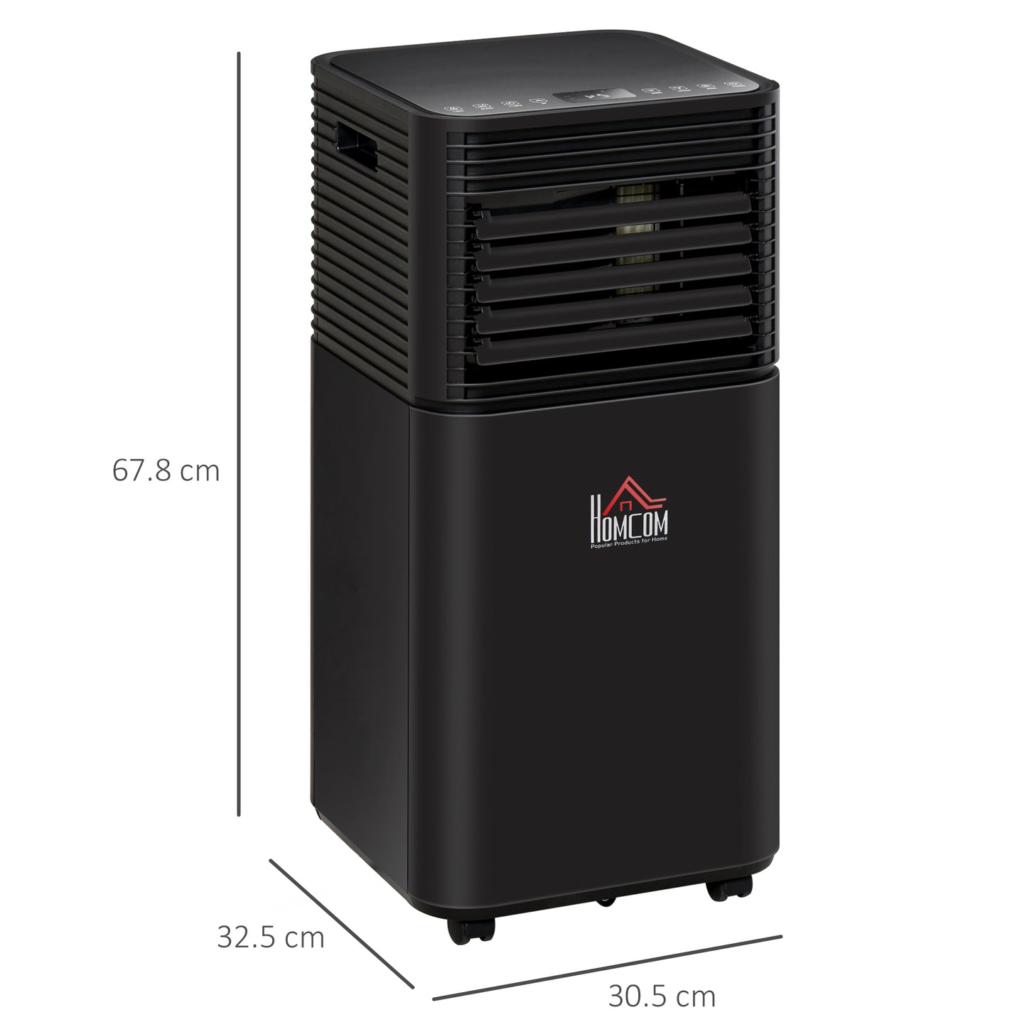 HOMCOM 7000 BTU 4-In-1 Portable Air Conditioner Unit Cooling Dehumidifying Ventilating for Room up to 26m², with Fan, Remote, 24H Timer, Window Mount Kit, R290, A Energy Efficiency