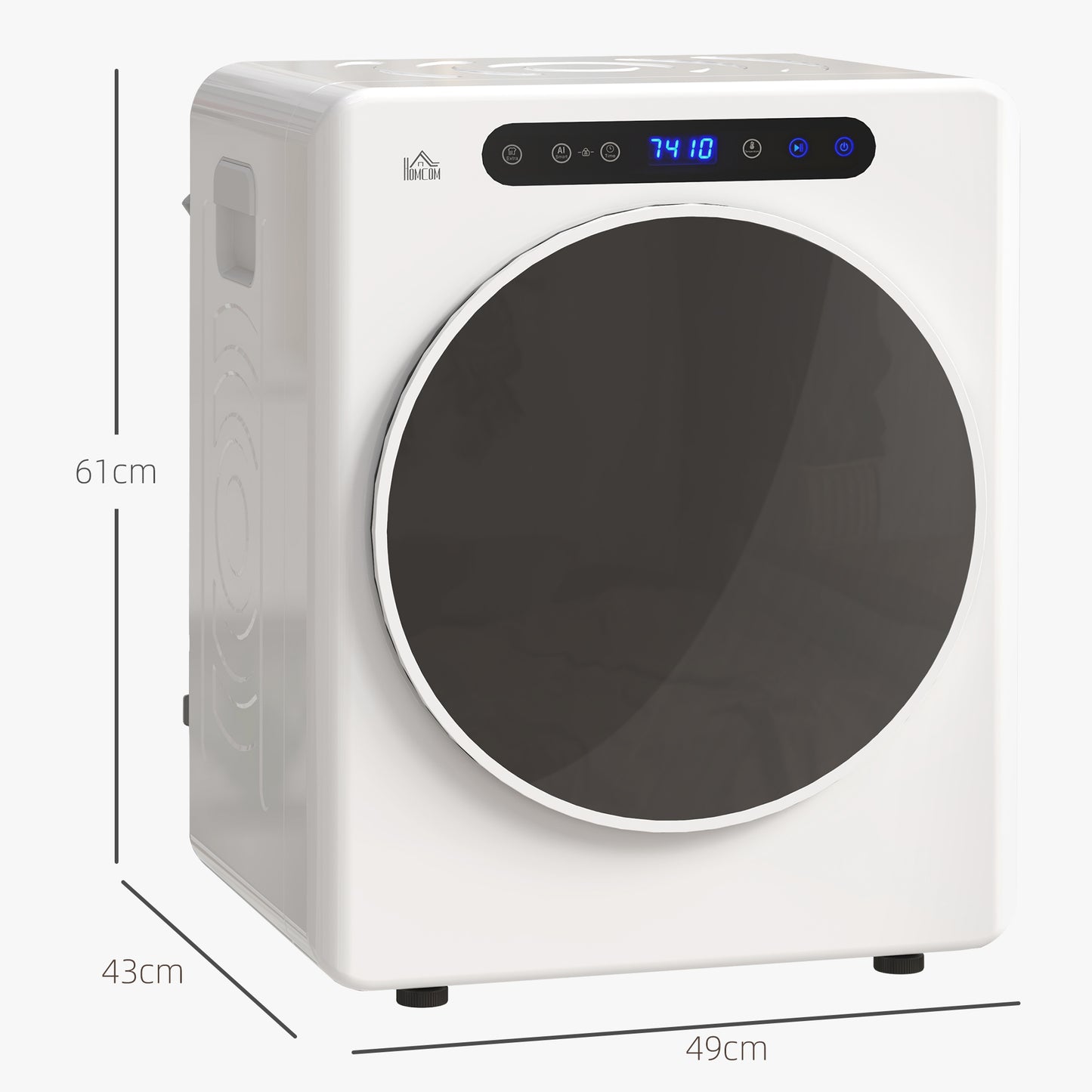 HOMCOM 4kg Compact 40-60'  Tumble Dryer - White