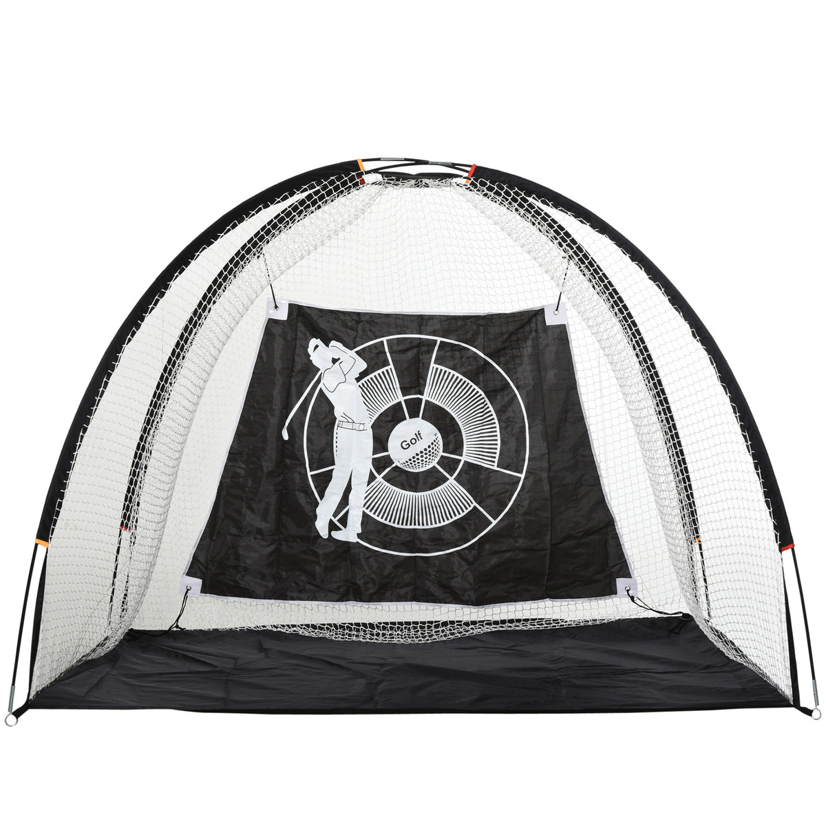 HOMCOM 2M Golf Hitting Practice Net Target Cloth For Backyard Garden Indoor & Outdoor Driving Range Chipping Net with Carry Bag for Sports Training