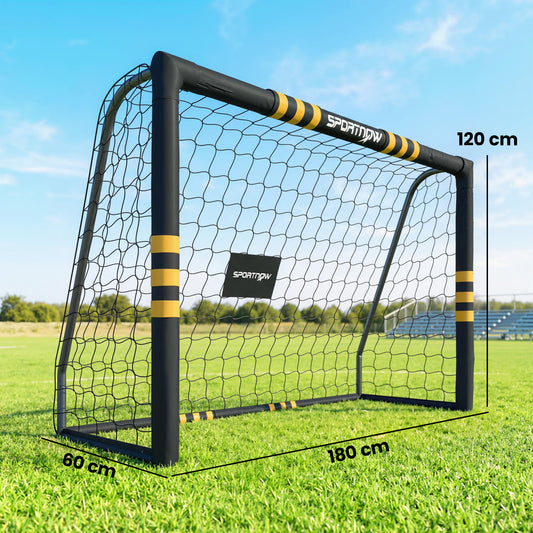 SPORTNOW Football Goal, 6 x 4ft Portable Football Net with EPE Foam Padding, PVC Tube Covers Ground Stakes and Metal Frame