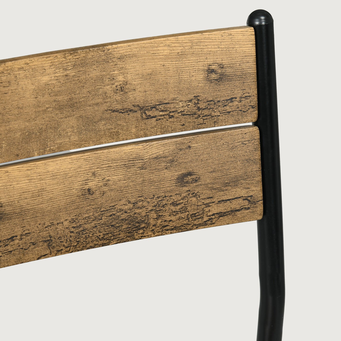 HOMCOM Three-Piece Minimal and Compact Dining Set, Rustic Brown