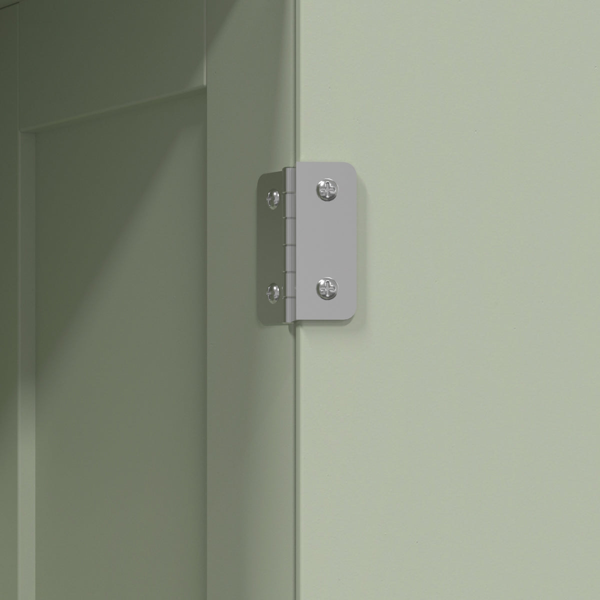 HOMCOM 185 cm Tall Bathroom Cabinet with Arched Doors - Light Green