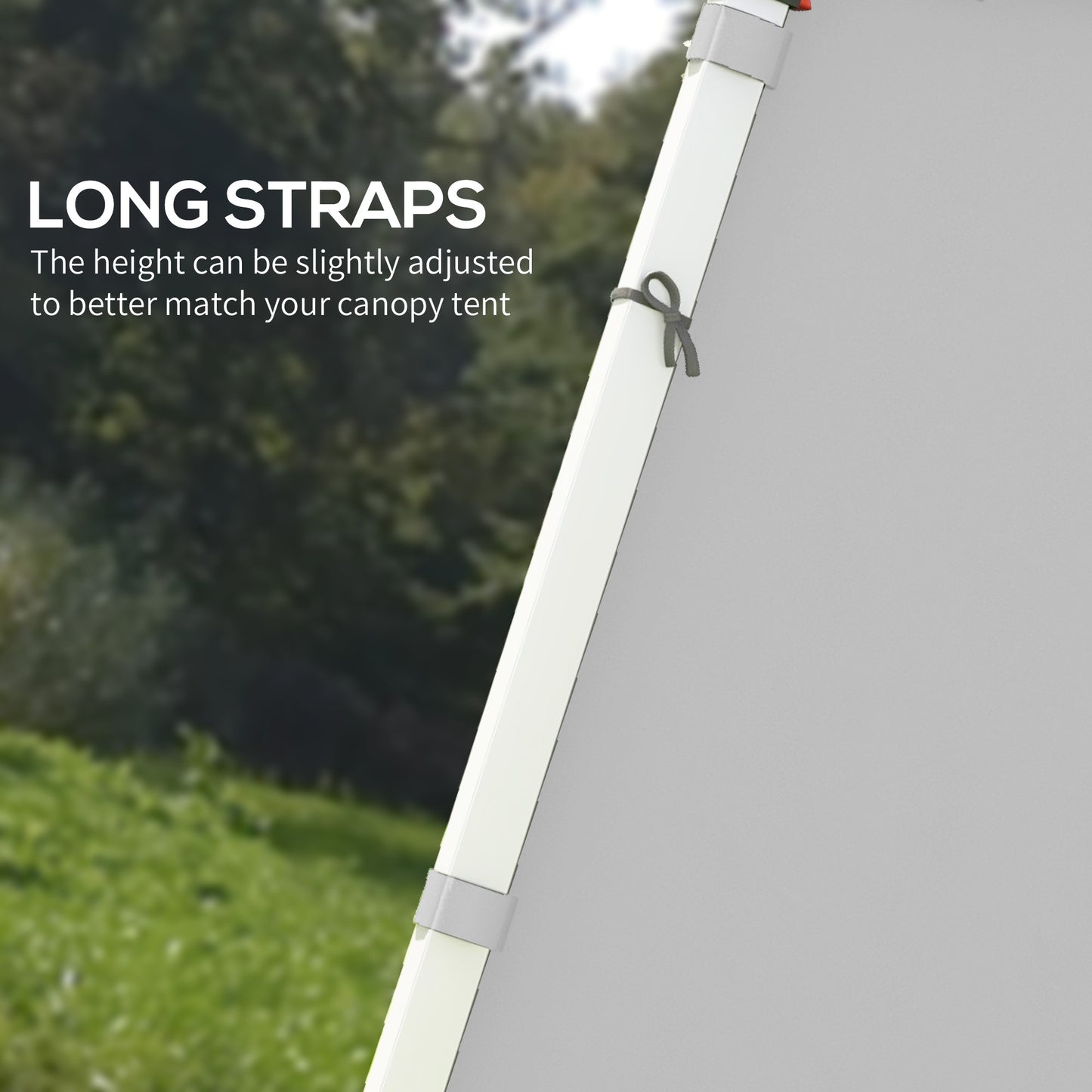 Outsunny Set of Two 3 x 3(m) Replacement Zipped Gazebo Walls - Grey