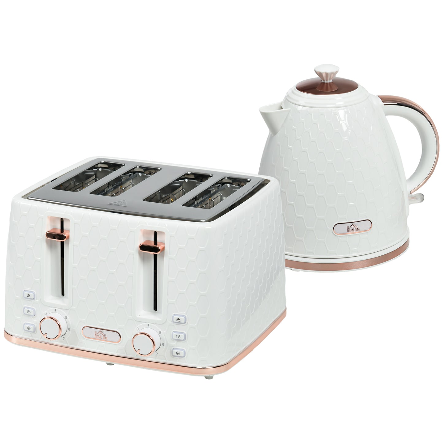 HOMCOM 3kW Rapid Boil Honeycomb Kettle - Cream