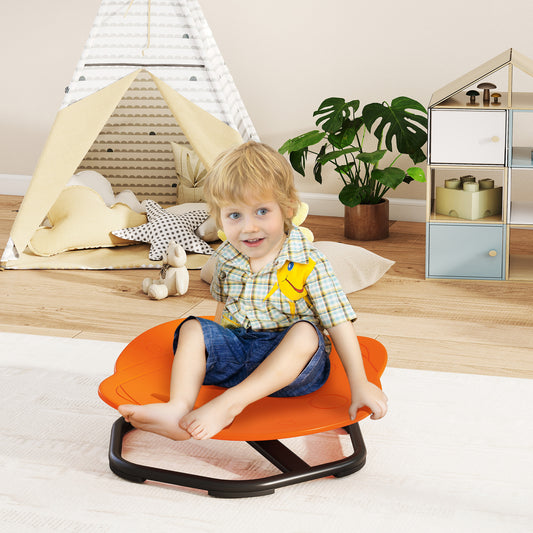AIYAPLAY Planet-Shaped-kids Swivel Chair, Sensory Spinning Chair for Balance, Coordination Training, Orange