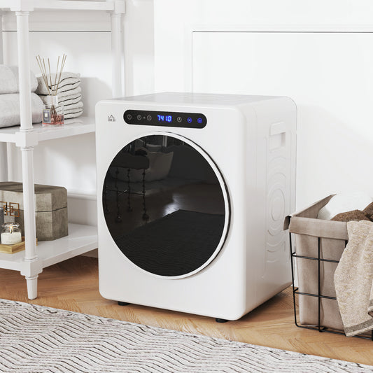 HOMCOM 4kg Compact 40-60'  Tumble Dryer - White