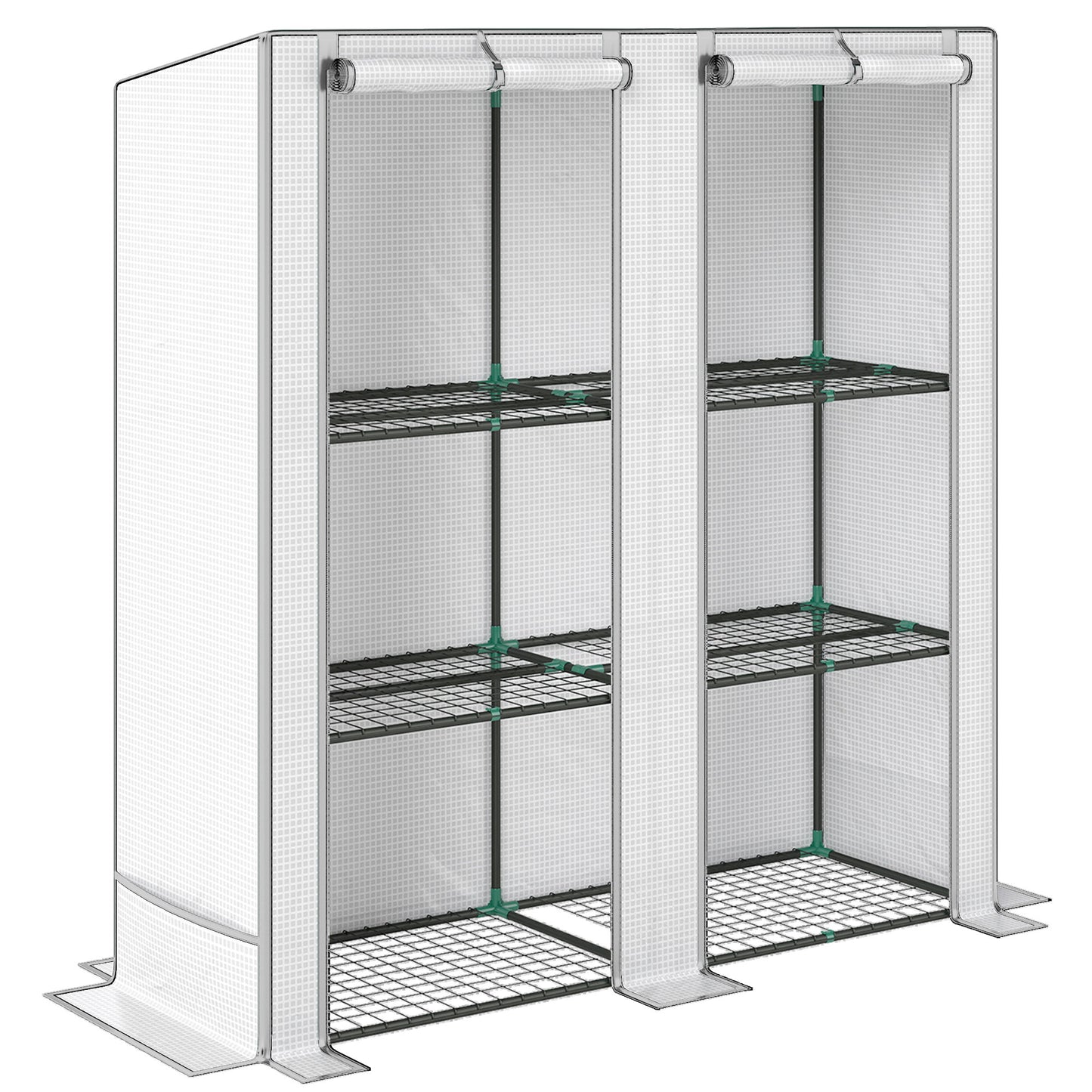 Outsunny Three-Tier Mini Greenhouse - White