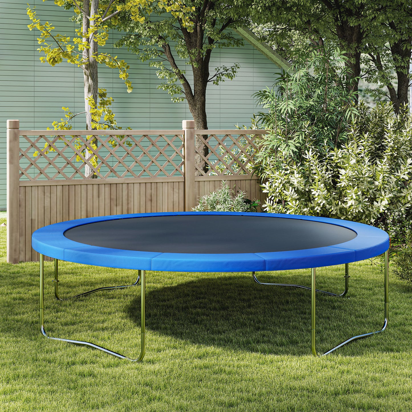 HOMCOM 12ft Trampoline Pad 366cm Trampoline Accessories Surround Pad Thick Foam Pads Padding Replacement Spare- Blue