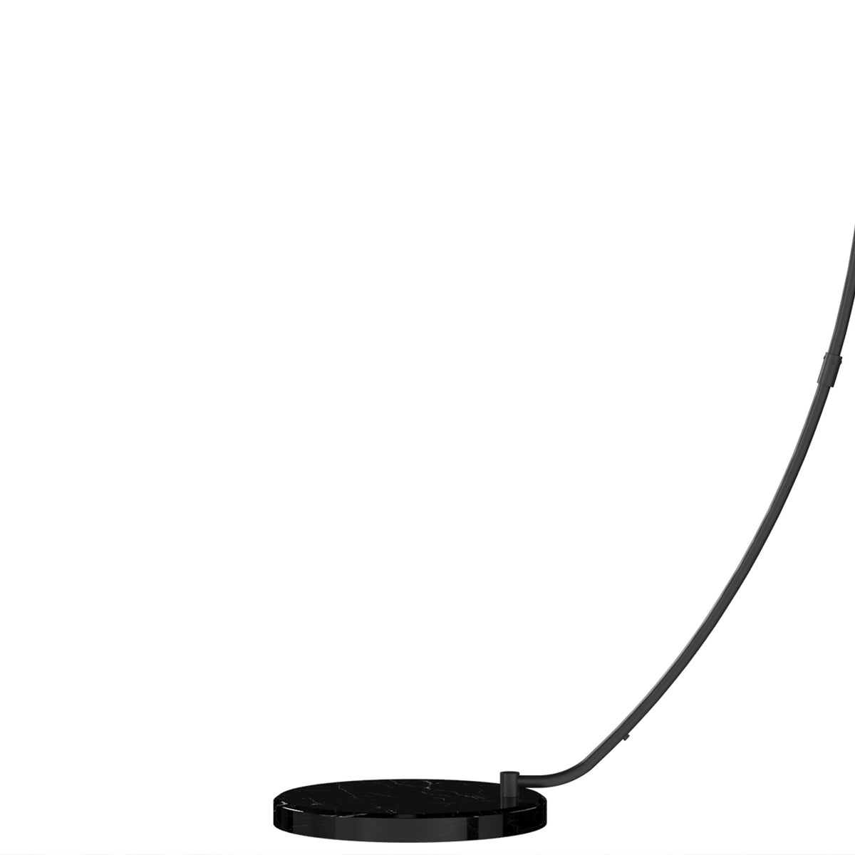 HOMCOM C-Shaped Floor Lamp, Modern Standing Lamp with Bowl-Shaped Reflective Shade, Foot Switch and Marble Base, Black