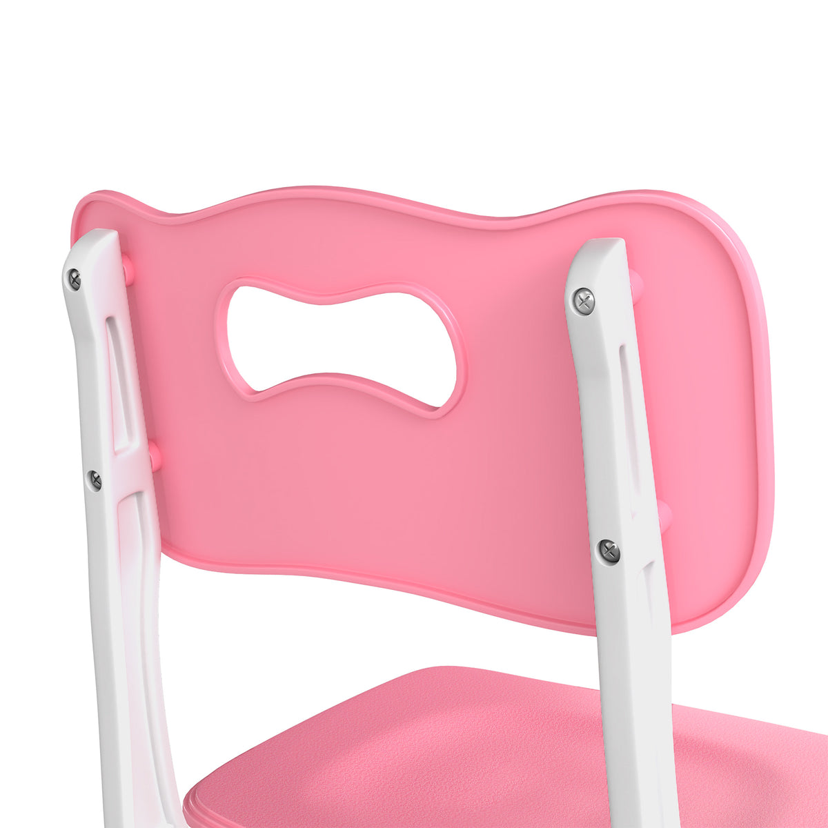 AIYAPLAY 2 PCS Kids Desk Chairs, 3 Level Height Adjustable Children's Chairs with Backrest for 1.5-8 Years, Max Load 50KG, Pink