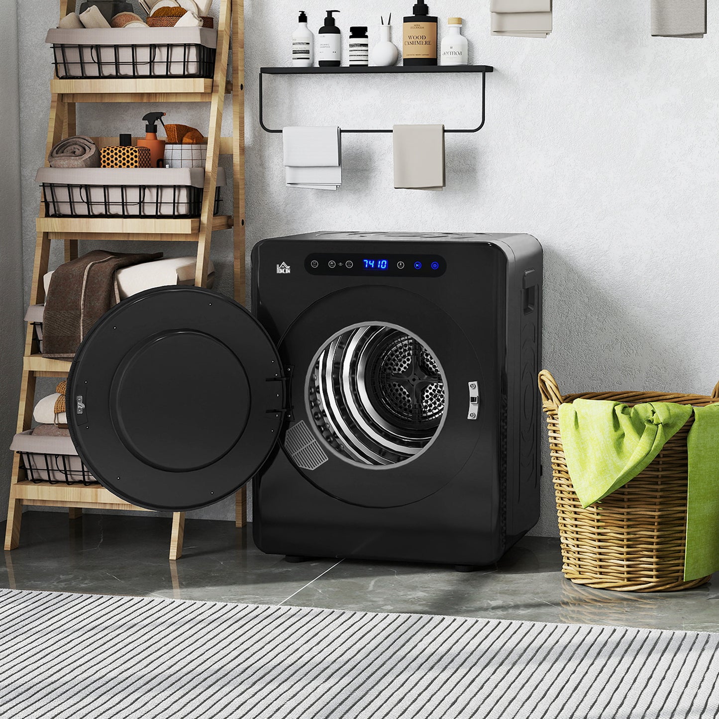 HOMCOM 4kg Compact 40-60  Tumble Dryer - Black