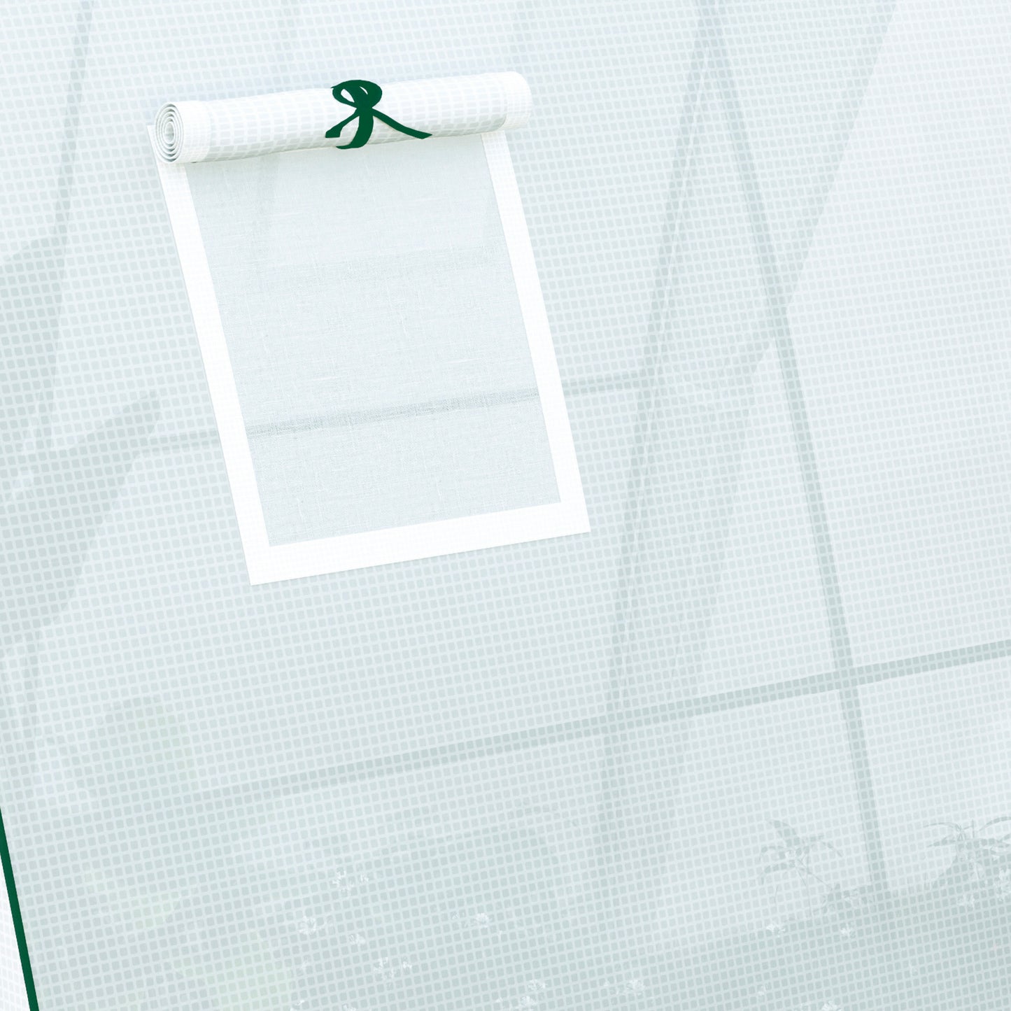 Outsunny Hoop House Greenhouse with Sandbags, Walk-In Tunnel Green House with 2 Doors and Screen Windows, 1.8 x 1.8 x 2m, White