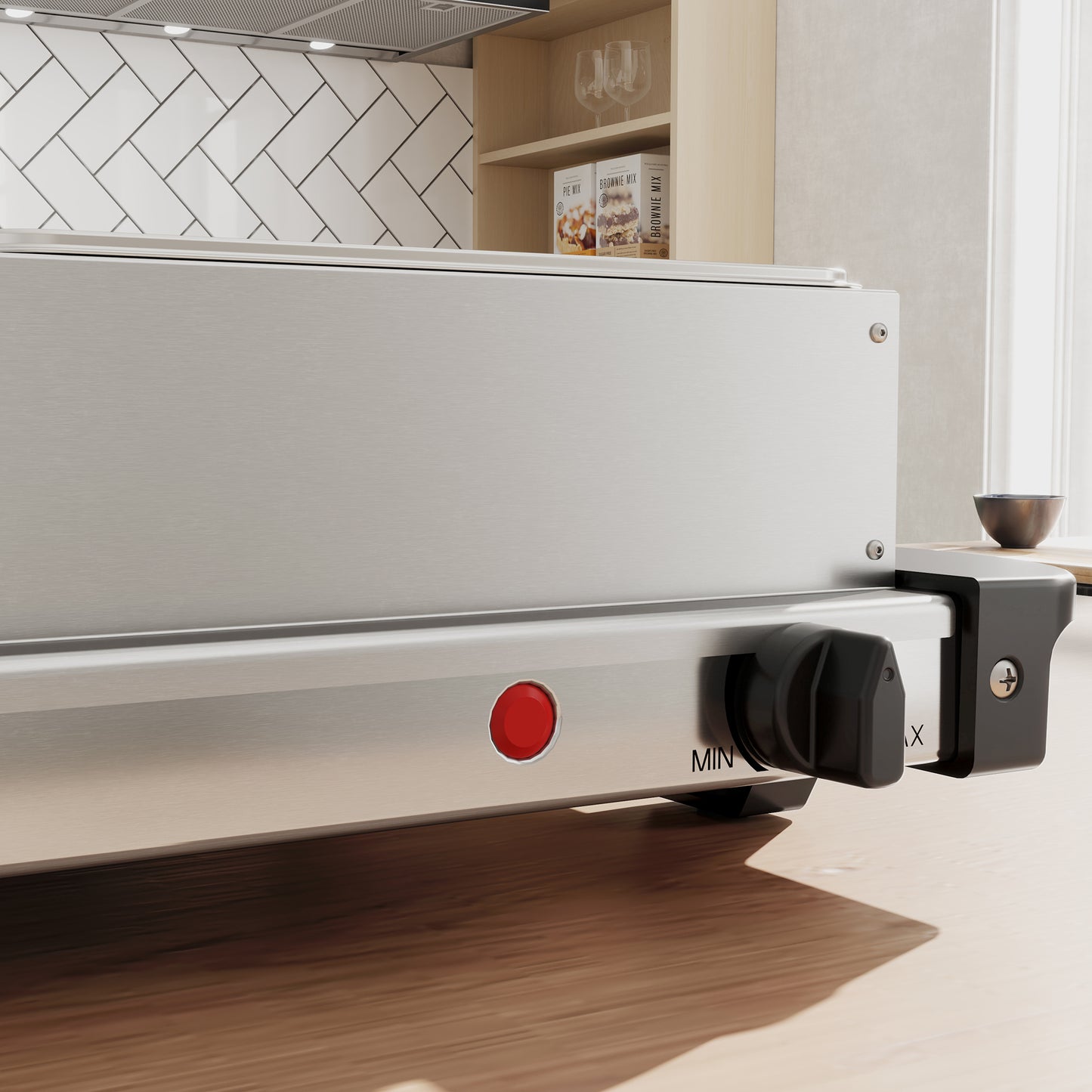 HOMCOM 4.5L Stainless Steel Electric Buffet Server, with 3x Trays and Lids, Set of 2