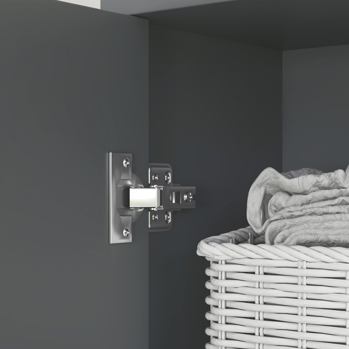 HOMCOM Tall Bathroom Storage Cabinet with MDF Triamine Board and Waterproof Sticker - Matte Grey