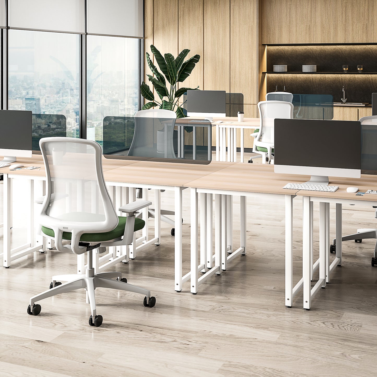 HOMCOM Computer Desk, Writing Table, 80 x 60 x 76cm Workstation for Home Office, Study with Metal Frame, Simple Assembly, White