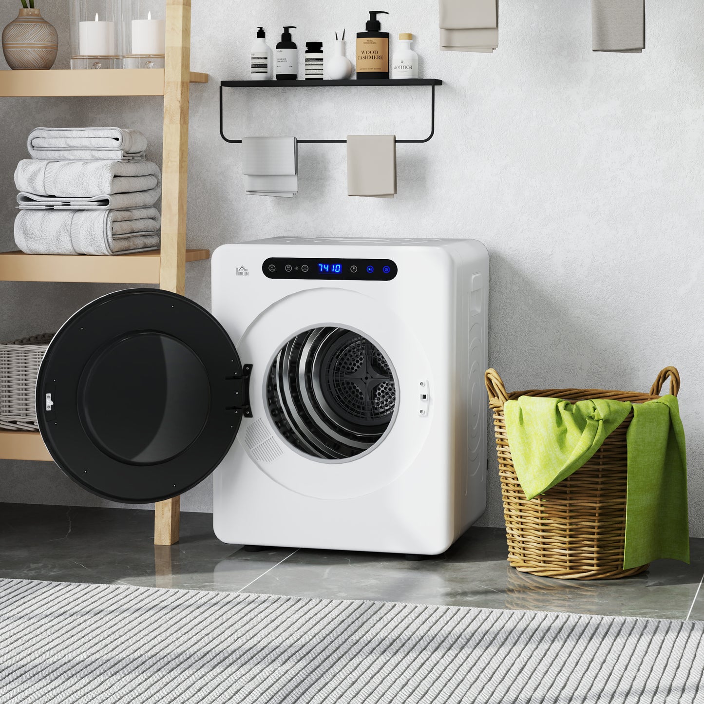 HOMCOM 4kg Compact 40-60'  Tumble Dryer - White