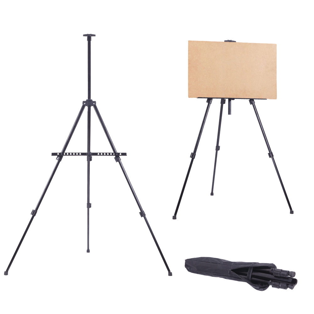 New Artist Aluminium Alloy Folding Easel Light Weight And Carry Bag Black