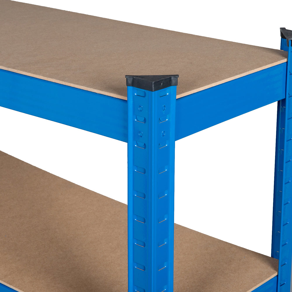 Garage Shed 5 Tier Racking Storage Shelving Units Boltless Heavy Duty Shelves - Blue