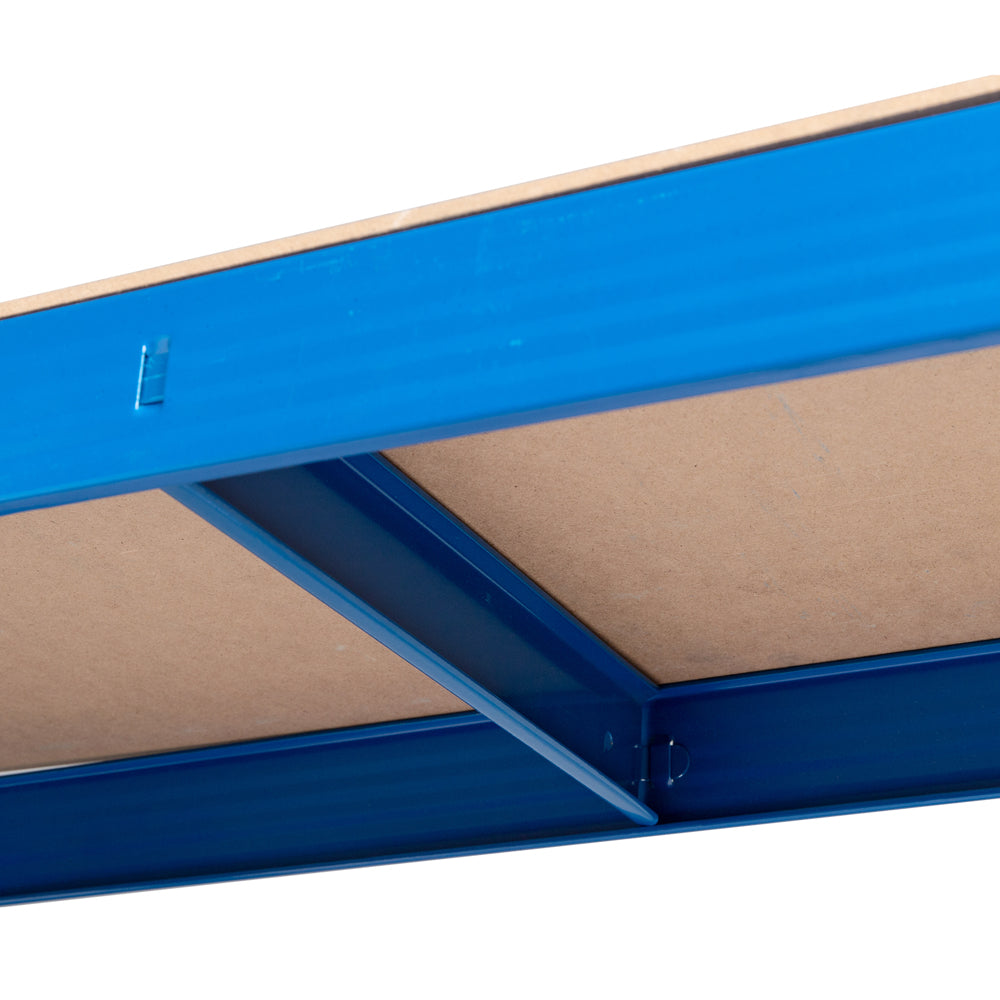 Garage Shed 5 Tier Racking Storage Shelving Units Boltless Heavy Duty Shelves - Blue