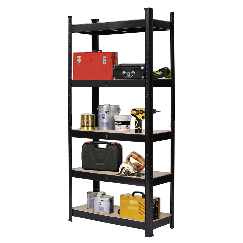 Heavy Duty Black Metal Garage Shelving Unit Shed Storage Shelves Boltless Shelf Rack