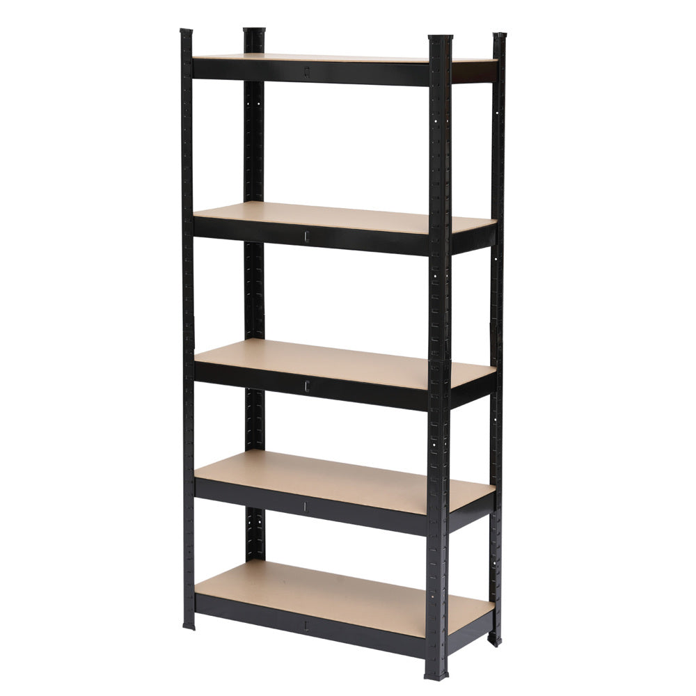 Heavy Duty Black Metal Garage Shelving Unit Shed Storage Shelves Boltless Shelf Rack