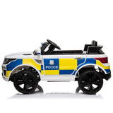 Ride On Dual Motor 12V 7A.h Police Car with 2.4G Remote Control White